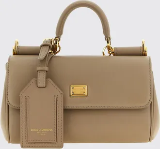 Dolce & Gabbana My Sicily Mini Handbag in Leather with Logo Charm
