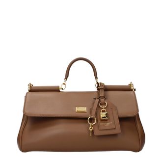 Dolce & Gabbana Dolce&Gabbana Damens My Sicily Handtasche Braun/Karamell Leder