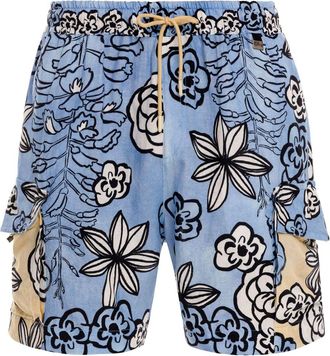 Agua Bendita Marcus swim shorts - men - Viscose/Cotton/Linen/Flax - 30 - Blue