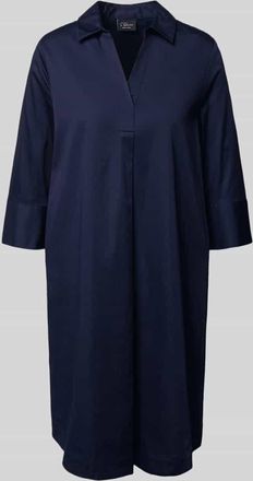s.Oliver Black Label A-Linie Tunikakleid aus Baumwoll-Mix in Marine, Größe 36
