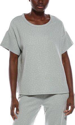 Natori Natori Quilted Geo Knit Jacquard Short Sleeve Top