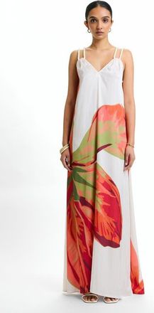 Diarrablu Jwana Strappy Maxi Dress Sira Rose at Nordstrom, Size 3X-Large