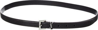 Saint Laurent Cassandre Thin Leather Belt