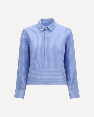 sacai Camicia in popeline di cotone con cintura Woman 1