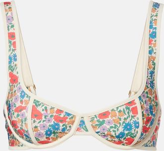 Montce Swim Romy floral bikini top