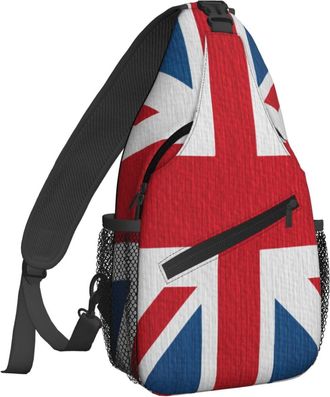 Generic British Flag Chest Bag Adjustable Crossbody Bag Breathable Daypack For Outdoors Sports Casual