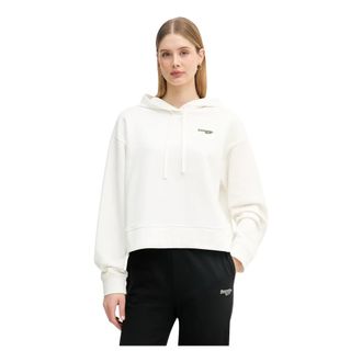 Lacoste Oversized Logo Hoodie - Dames - Hoodies - Beige - S - Katoen - Hoodies & sweatvesten