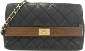 Chanel Pre-owned Vintage Schoudertas - Dames - Vintage Schoudertas - Zwart - ONE Size - Leer - Vintage
