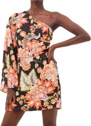 Misa Maven Mini Dress In Fiery Flora Satin