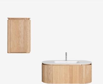 Sklum Conjunto De Muebles De Ba&ntilde;o En Madera Con Lavabo Integrado Carsone Sklum