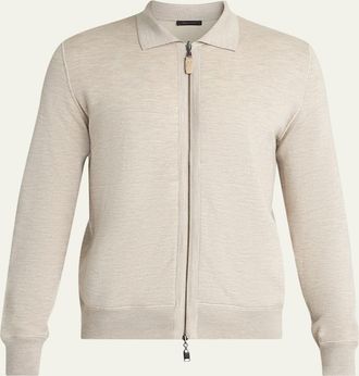Brioni Mens Full-Zip Blouson Jacket