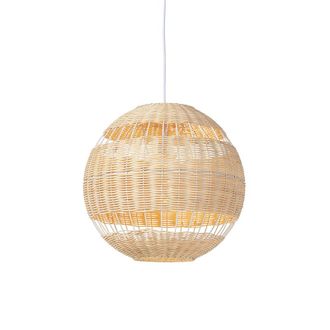 QAZQA Art D&eacute;co L&aacute;mpara Colgante R&uacute;stica De Rat&aacute;n - Rattan /bamb&uacute; Redonda Adecuado Para Led Max. 1 X 40 Watt - Qazqa