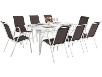 Habitat et Jardin Habitat Et Jardin - Conjunto De Jard&iacute;n Mesa + 8 Sillas De Textileno c&oacute;rdoba - Topo