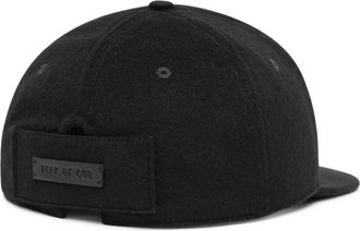 Fear of God Mens Logo Wool Baseball Cap Black Accessories > Beanies & Hats