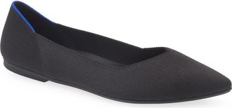 Rothy's The Point II Pointed Toe Flat in Black at Nordstrom, Size 12.5