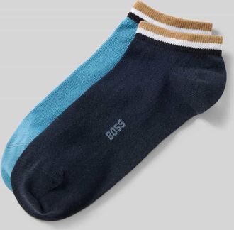 HUGO BOSS Sneaker-Socken im 2er-Pack aus Baumwoll-Mix in Blau, Gr&ouml;&szlig;e 39-42