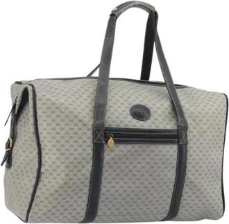 Gucci Pre-owned Vintage Boston Bag - Dames - Vintage Weekendtas - Grijs - ONE Size - Leer - Vintage