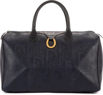 Dior Pre-owned Womens Vintage Medium Travel Boston Bag - Blue/Navy - One Size