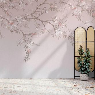 Superfresco Easy Blossom Trail Pink Print To Order 3m x 2.8m Mural