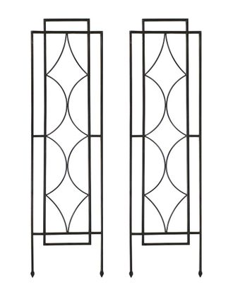 Sunnydaze 2-Pack Decorative Steel Diamonds Garden Trellis