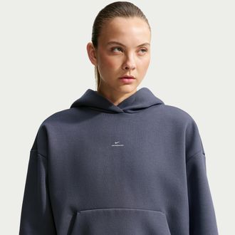 Nike Womens Standard Issue Brushed Pullover Basketball Hoodie in Grey | JA0888-013