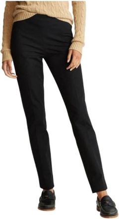 Polo Ralph Lauren Slim Broeken - Dames - Slim Fit Broeken - Zwart - 3XS - Katoen - Broeken