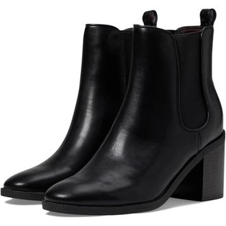 Steve Madden Womens Tommy Hilfiger Brae Boots Black Leather Almond Toe Chelsea RHS7591