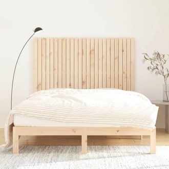Berkfield Home Wall Headboard 159.5x3x110 cm Solid Wood Pine in Natural