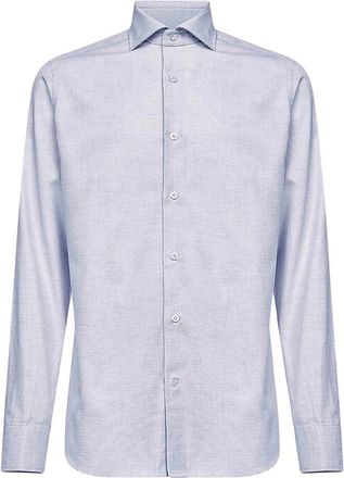 D4.0 Micro Jacquard Shirt - Heren - Casual Overhemden - Blauw - 2XL - Katoen - Overhemden