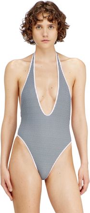 Diesel Swimsuit with houndstooth print - Swimsuits - Woman - Grey