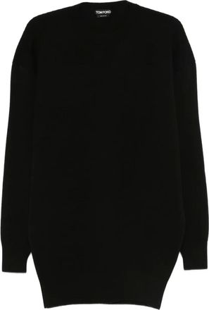 Tom Ford round-neck cashmere mini dress - women - Cashmere - S - Black