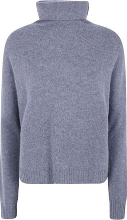 Kujten Tila Turtle Neck - Dames - Cashmere truien - Blauw - M - Wol - Truien & Vesten