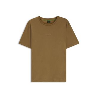 BOSS Porsche x mercerized-cotton T-shirt with glossy logo