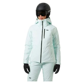 Helly Hansen Alphelia Ski Jacket Womens Blue Hooded Long Sleeve GBO3875