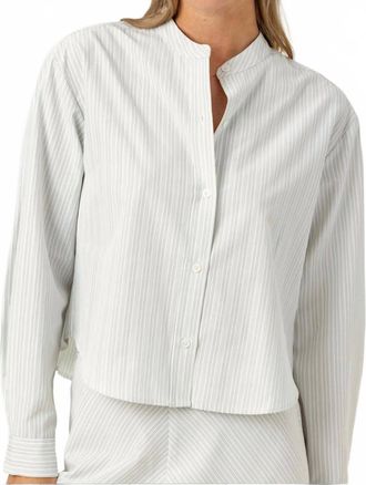 Sundays Sadie Long Sleeve Shirt In Silver Top Stitch