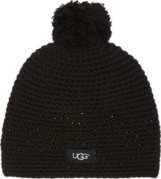 UGG Yarn Pompom Knit Beanie in Black at Nordstrom Rack