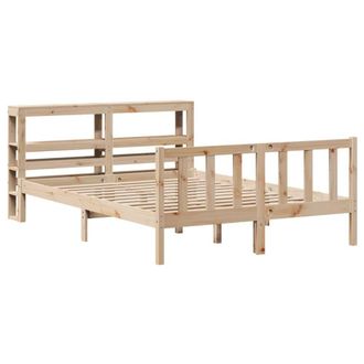 Berkfield Home Beautiful Bed Frame without Mattress 120x200 cm Solid Wood Pine in Light Brown | Size: Small Double