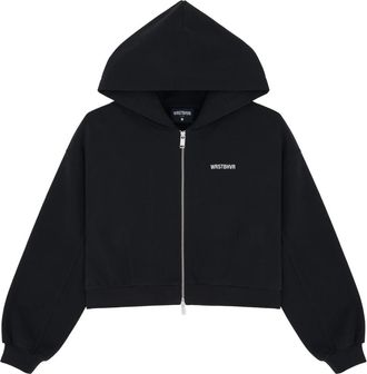 Worst Behavior Wrstbhvr, Hoodies & sweatvesten, Dames, Zwart, M, Katoen, Eria V2 Hooded Zip Jacket