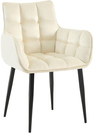 Clp Silla De Comedor De Terciopelo Tirana Crema
