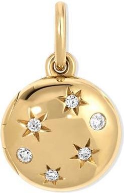 Adina Reyter Celestial Diamond Locket Mini Charm in Yellow Gold at Nordstrom