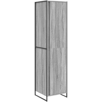 vidaXL Armario 2 Pcs Gris Sonoma 50 X 50 X 200 Cm Madera Contrachapada Vidaxl