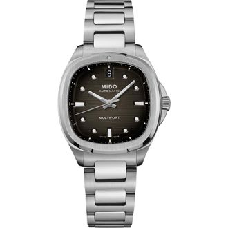 Mido Multifort Square Automatic Bracelet Watch, 35mm in Grey at Nordstrom