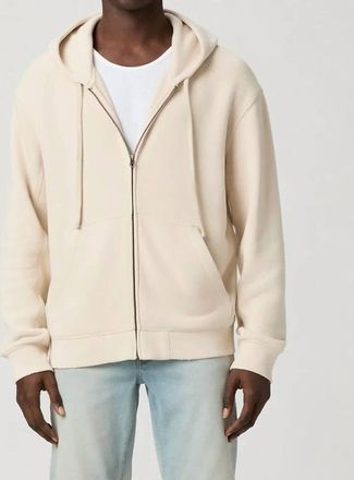 Paige Avon Full Zip Hoodie In Washed Vanilla Bean