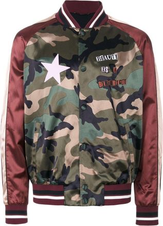 Valentino Garavani Bomber in raso VALENTINO GARAVANI x Jamie Reid - Verde