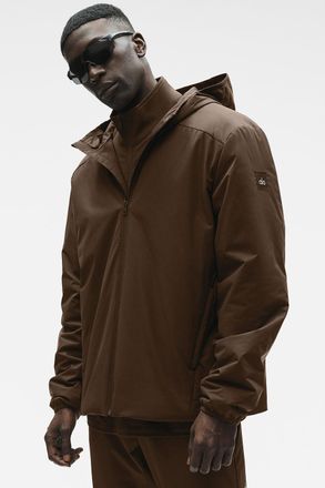 Alo | Elemental Full-Zip Jacket in Espresso Brown, Size: Medium