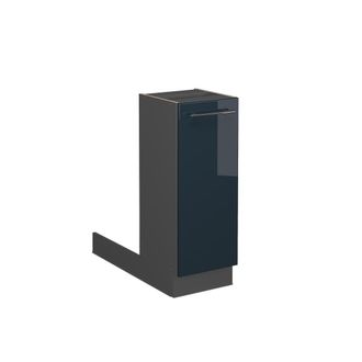 Vicco Isla De Cocina Fame-line, Azul Oscuro Alto Brillo, 30 Cm Sin Encimera