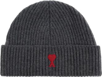 Ami Pet met logopatch - unisex - Hoeden - Grijs - ONE Size - Wol - Accessoires