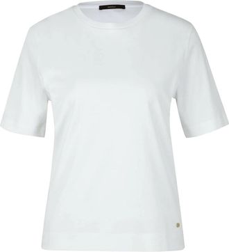 Windsor Basic katoenen T-shirt - Dames - T-shirts - Wit - 2XS - Katoen - Tops