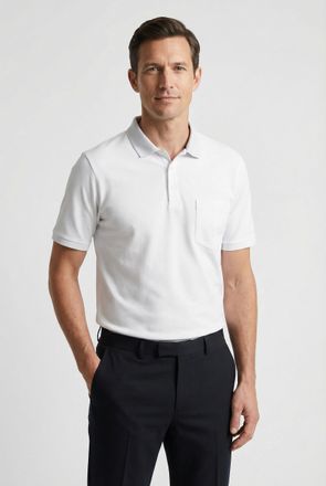 Marvelis Poloshirt MARVELIS, Herren, Gr. 4XL, weiss (wei&szlig;), Jersey, Obermaterial: 57% Baumwolle, 43% Polyester, regular fit normal, B&uuml;ndchen, Shirts Poloshirt