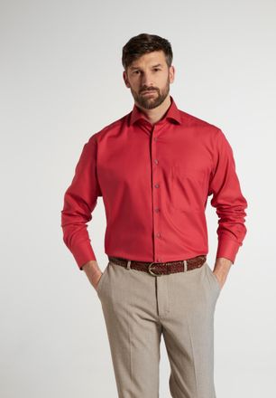 Eterna Langarmhemd ETERNA COMFORT FIT, Herren, Gr. 49, Normalgr&ouml;ssen, rot, 100% Baumwolle, normal, Manschette, Hemden Langarmhemd, NON IRON (b&uuml;gelfrei)